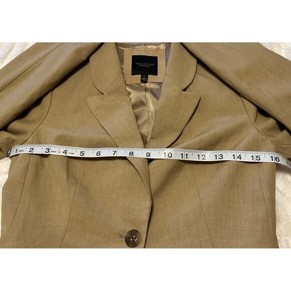 Women's The Limited Collection Beige Blazer Jacket Polyester Rayon Blend Size 2 - Picture 7 of 16